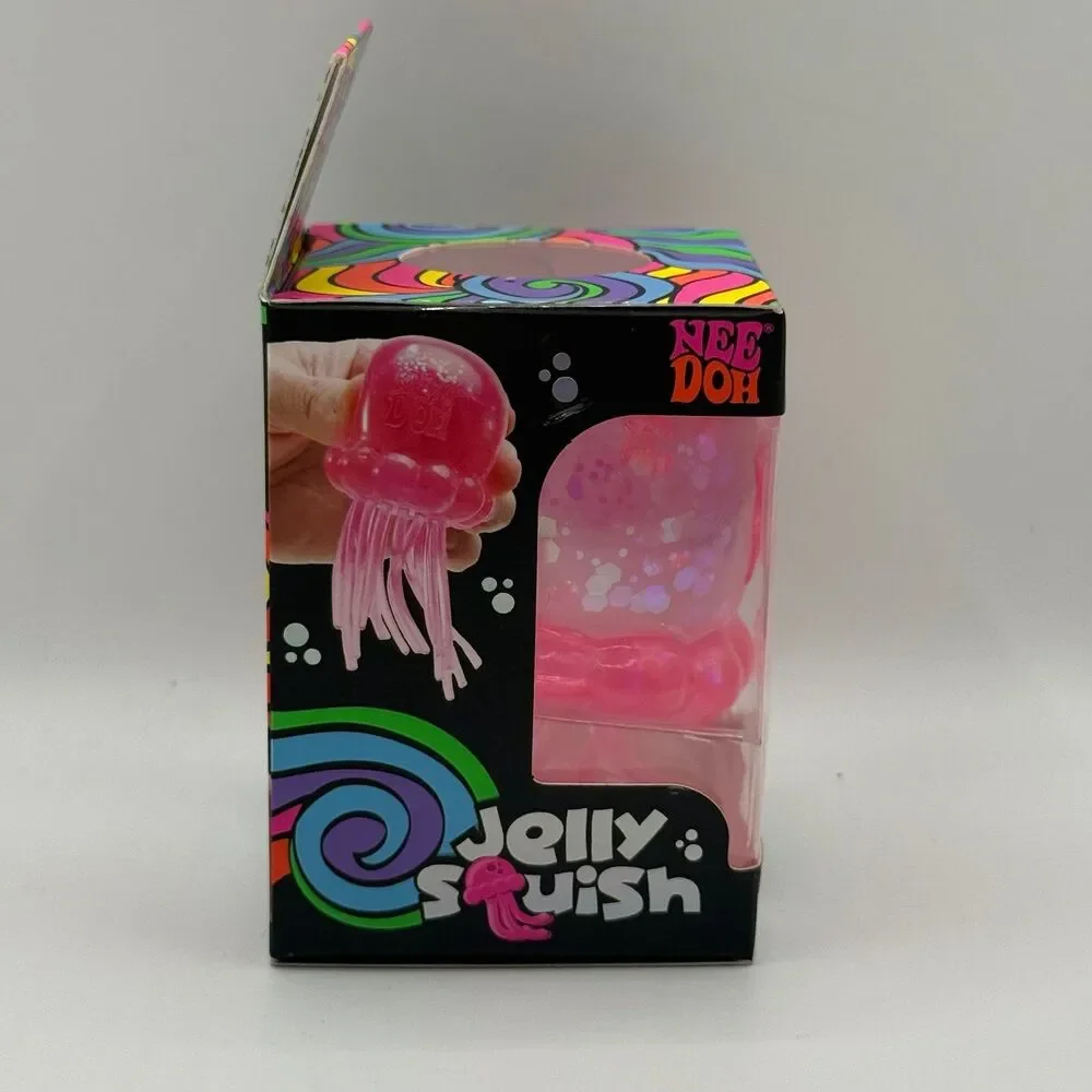 Schylling - NeeDoh Jelly Squish: Pink *AUTHENTIC* Sensory Squeeze Fidget Toy